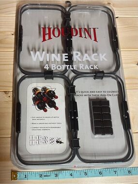 New Houdini Wine Rack 4-Bottle Rack - Black